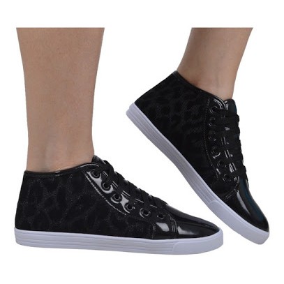 tenis cano alto animal print