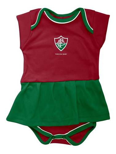 Body Bebe Menina Do Fluminense Vestido Recem Nascido Oficial