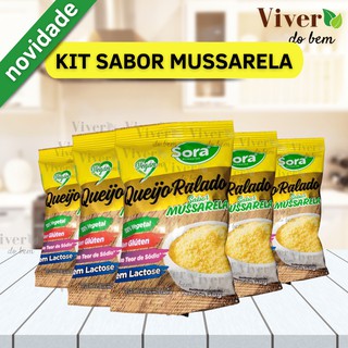 Sora Queijo Mussarela Ralado Vegetal Vegano Zero Lactose 5 Unidades 250g