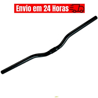 Guidão de Bicicleta Preto 25.4mm Bike Mtb Dh Curvo 580mm Urbano Ciclismo em Oferta na Shopee