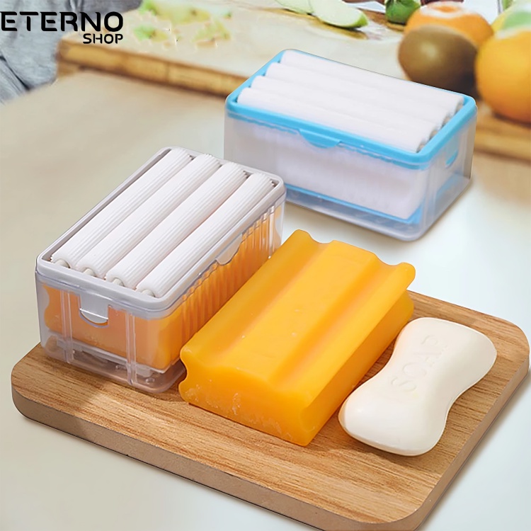 Suporte Dispenser de Sabão Multifuncional Portátil Com Rolos Para Lavar Roupas