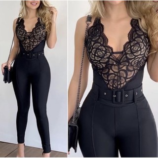 Body Blusa Blusinha Renda Guipir Decote Lindo Bojo Feminino