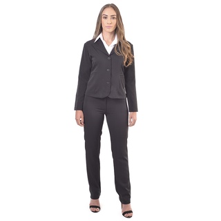 Conjunto blazer + calça social para uniforme
