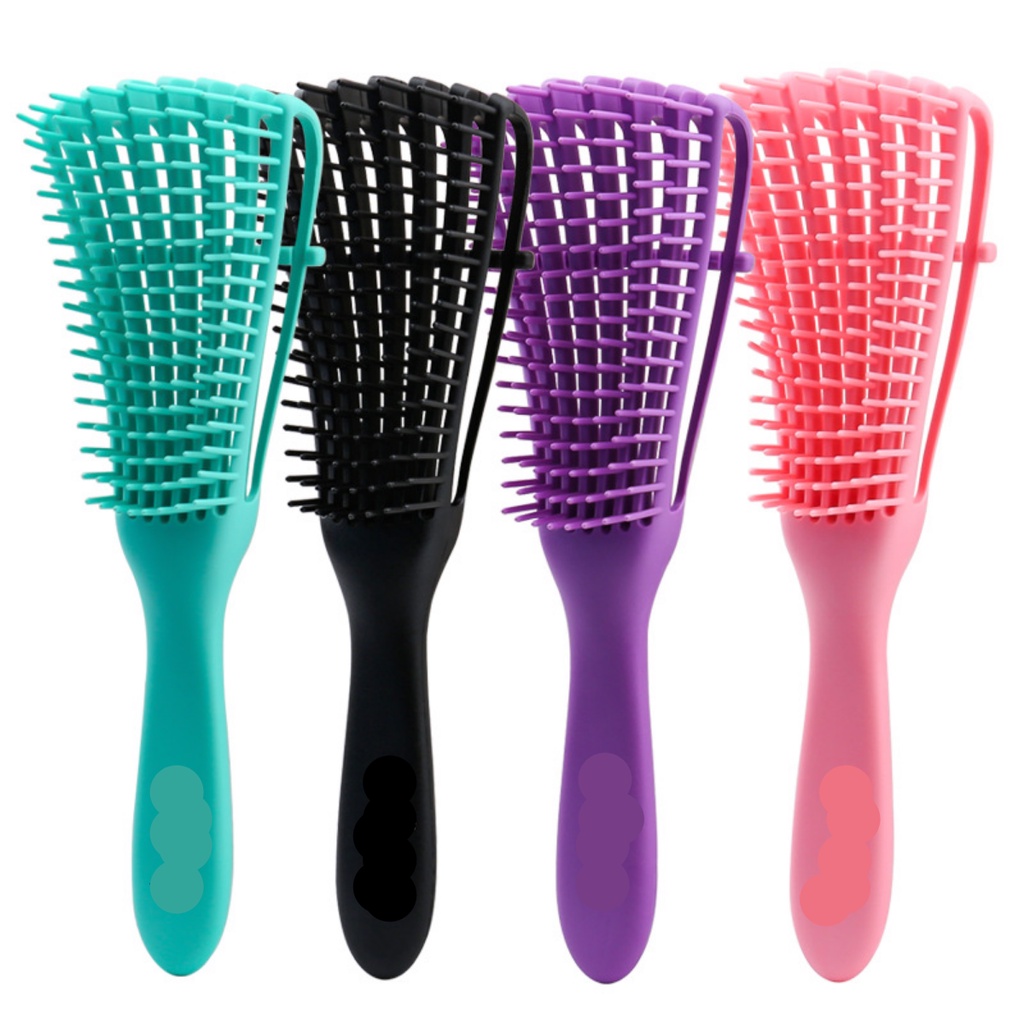 Escova Polvo Pente Mágico Para Fazer Fitagem Profissional Cachos Lindos ...