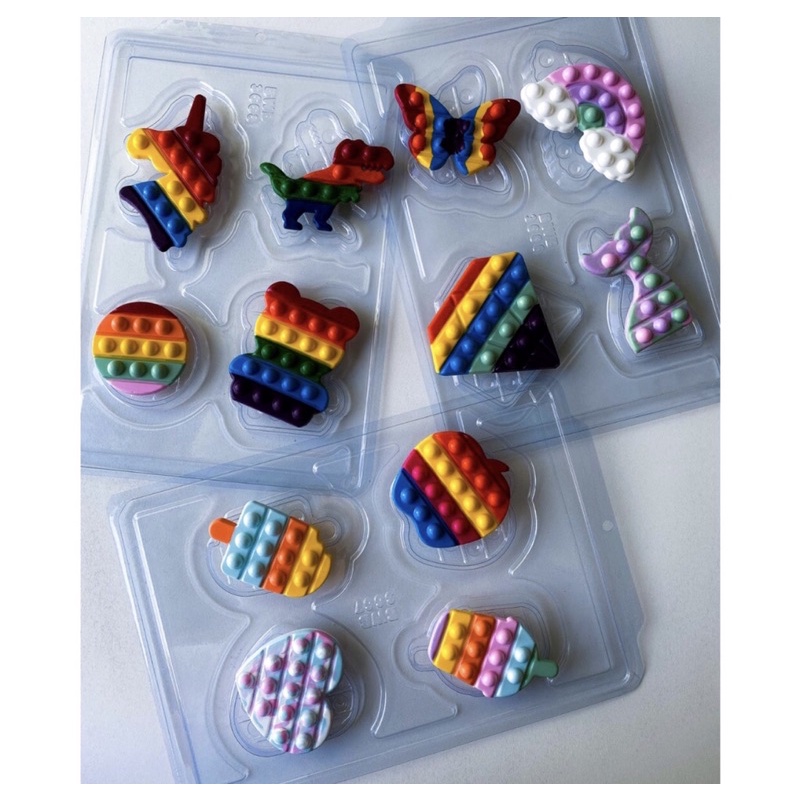 Combo 3 Forma BWB Para Chocolate Pop it Semiprofissional moê-lo 1,2 e 3 -  Cód. 3666, 3667, 3668 - Stationery