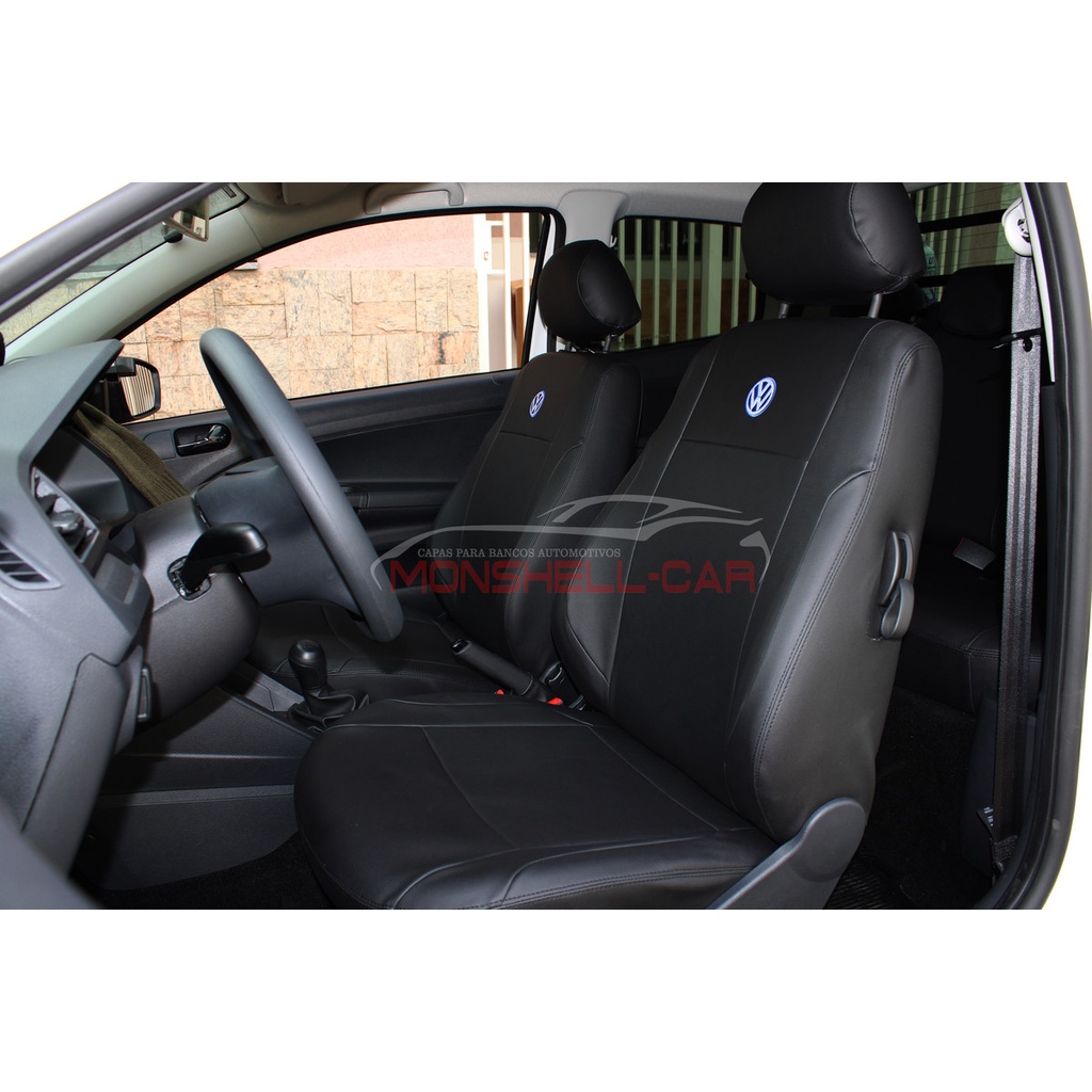 Capa De Bancos Automotivos Carro em Couro Volkswagen Saveiro Cabine Simples G5 G6