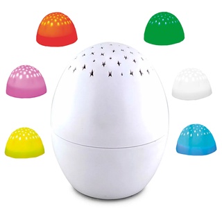Luminária Musical Para Bebês Musicas de Ninar Sons da Natureza Teto Estrelado Formato de Ovo Kababy