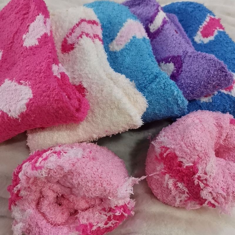 Kit Até 3 Pares De Meia De Lã Para Adulto Grossa Peluciada Para Frio Quentinho Termica Várias Cores
