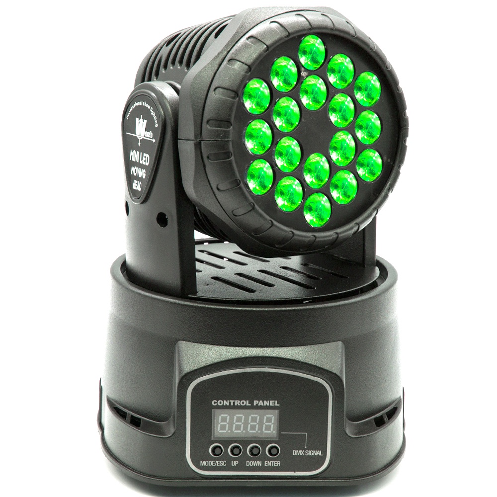 Moving Head RGB 18 Led 3 Watts Triled Iluminação Festa GT74 Lorben