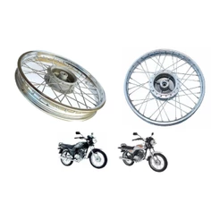Par Roda Dianteira + Traseira Completa + Rolamento Yamaha Ybr 125 Factor 125 / Rd 125 / Rdz 125