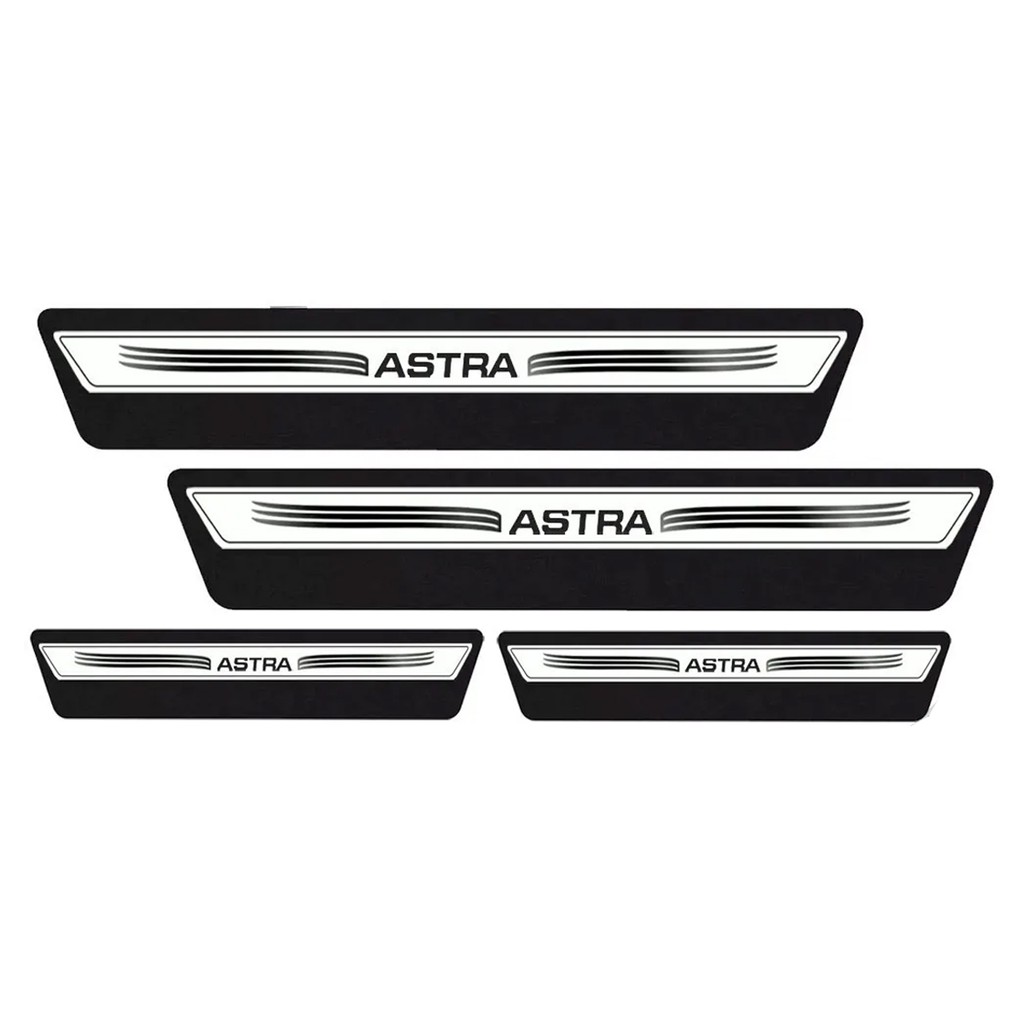 Kit 8 Peças Soleira Adesivo Porta Compativel com Astra - Prata