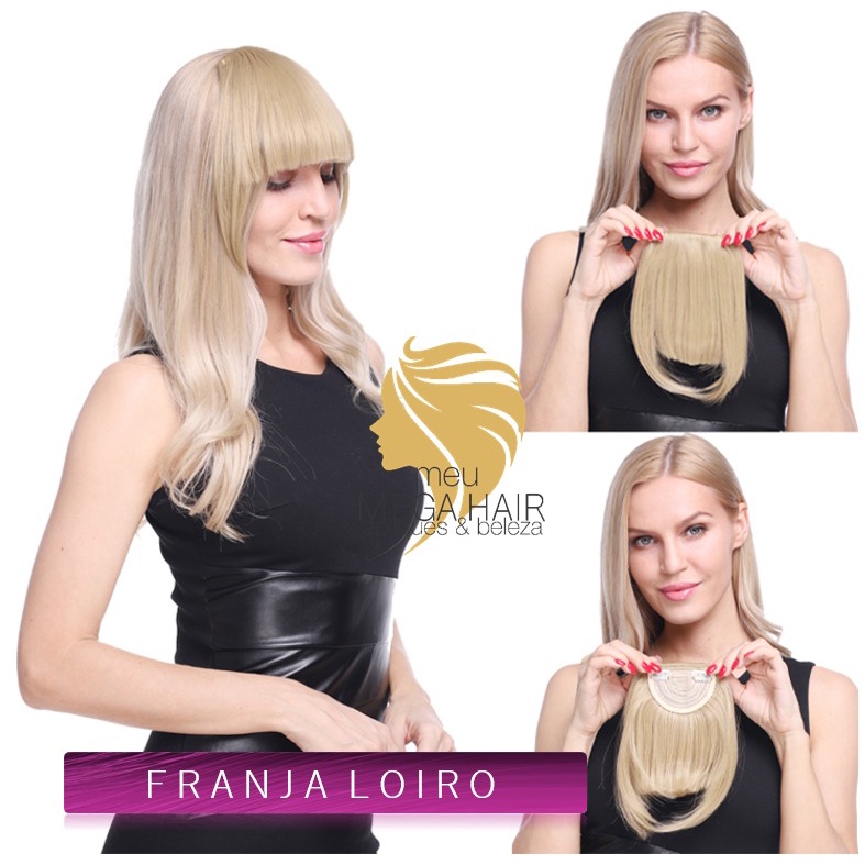 Cabelo Aplique Tic Tac Franja Loiro Claríssimo Sem Brilho Beauty Premium Cabelo Premium