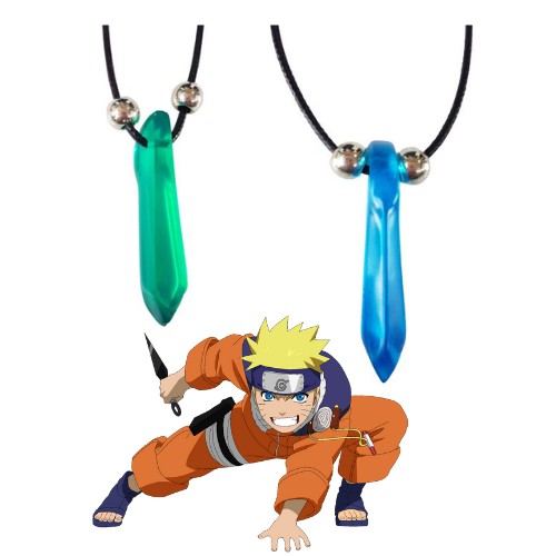 Naruto colar Anime Tsunade Primeiro Hokage  Pedra Azul e verde disponíveis