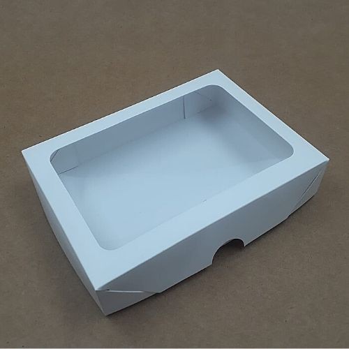 Caixas de Papel Kraft Branca 16,9 X 12,0 x 3,5 Com Visor em Oferta na Shopee
