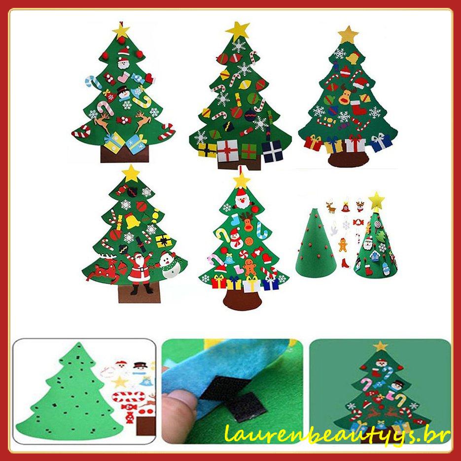 Lauren777 Pano De Feltro Infantil Árvore De Natal / Árvore De Natal Feita À  Mão | Shopee Brasil