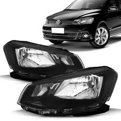 Farol Gol G7 2017 2018 2019 Friso Preto Foco Simples Máscara Negra