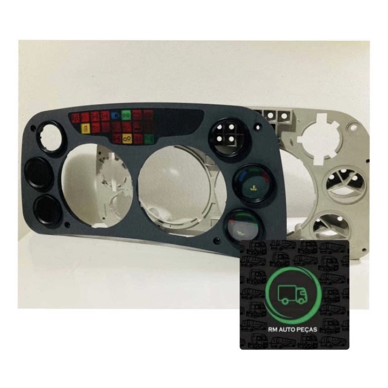 Kit Moldura Cinza/preta Painel Mb 712c/914c/1214/1215c/1620 Mecedes Bens