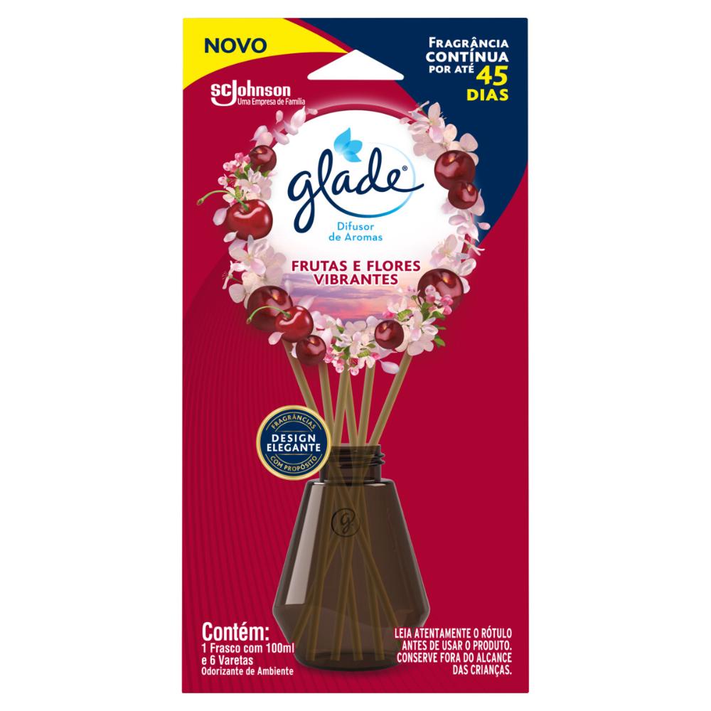 Difusor de Aromas Glade Frutas e Flores Vibrantes 100ml em Oferta na Shopee