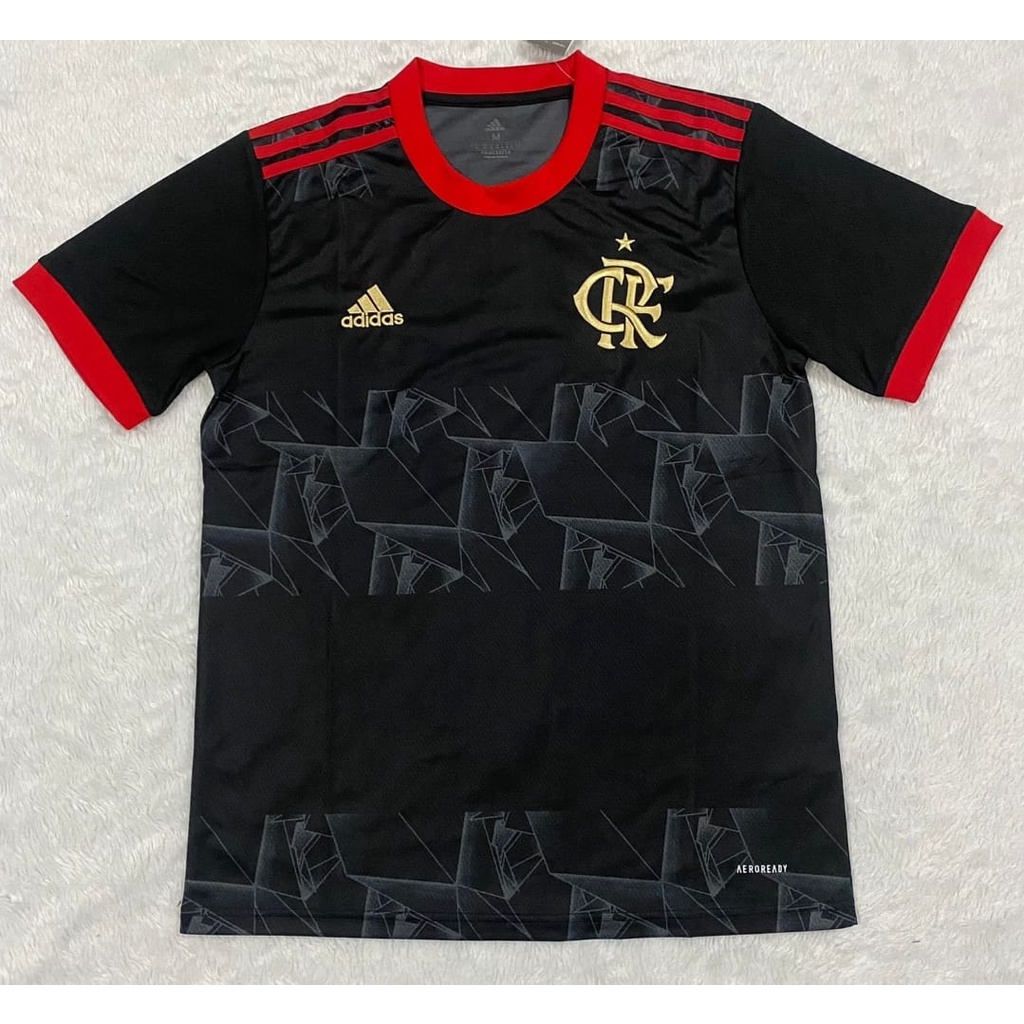 camisa nova do flamengo 20/21 preta dourada - Escorrega o Preço