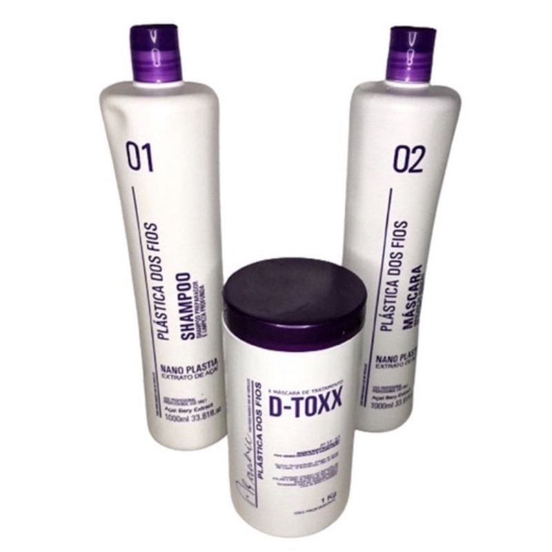 Kit Progressiva Plástica dos Fios Orgânica + Botox Sem Formol 1kg ...