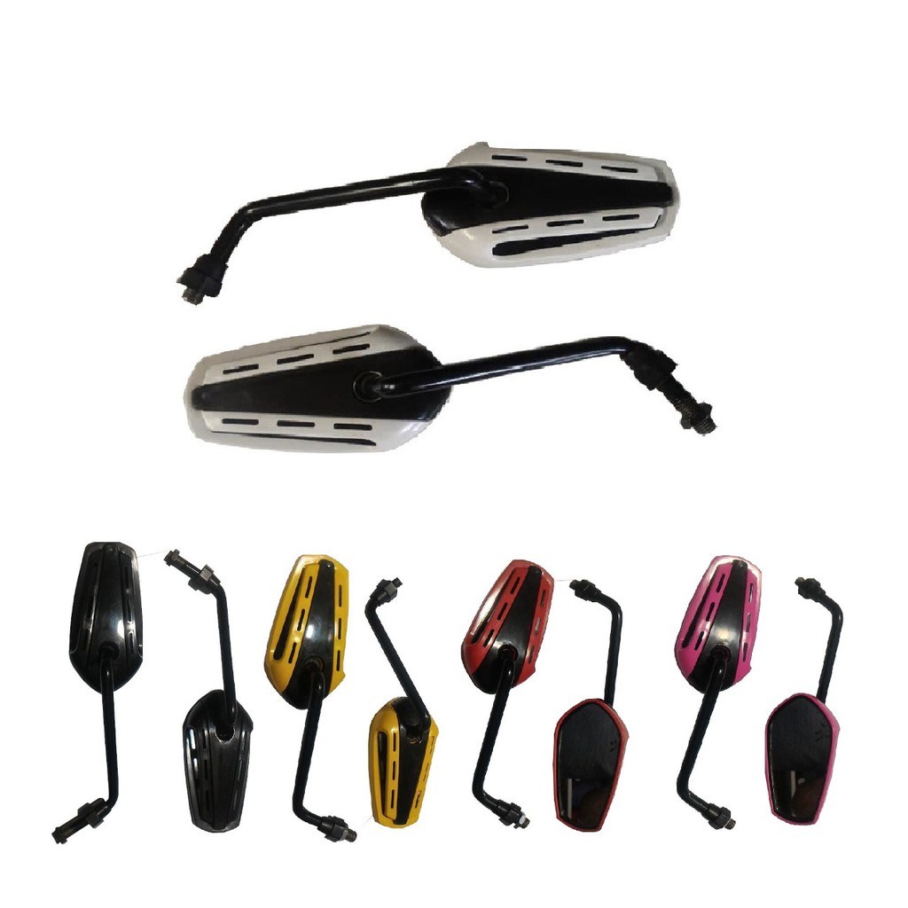Par Mini Espelho Retrovisor Yamaha Amarelo/Azul/Branco/Cromado/Pt/ Rosa/Vermelho Rx/ Rd 125/ Rdz 125 / Rdz 135 / Rd 350