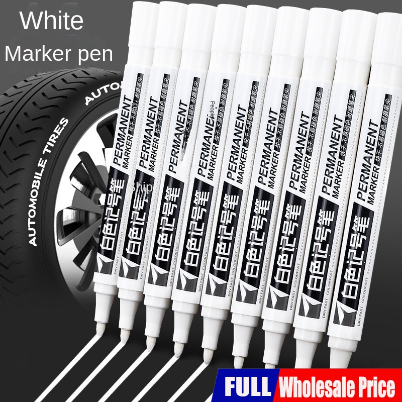 Caneta Marcadora Branca Não Desbota À Prova D'água Ponta Grossa Industrial De Tinta De Secagem Rápida Pintura De Pneus De Tamanho Grande