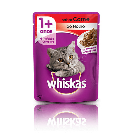 Whiskas Sachê Carne para Gatos Adultos- 85g