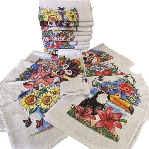 100 Pano De Prato Estampado com bainha 100 Unidades — imagem 2 de 2