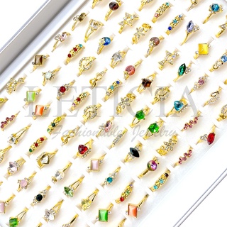 20/50 PCS Anel Simples Para As Mulheres Do Sexo Feminino Anéis De Dedo Bonito Presente De Aniversário Romântico Namorada Moda Zircon Pedra Conjunto De Jóias