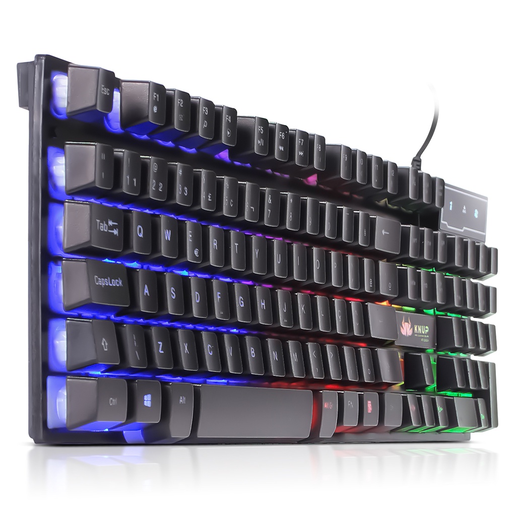 Teclado Gamer Semi Mecanico Usb 2.0 Abnt2 Led Rgb Ergonomico Full Size Antighosting