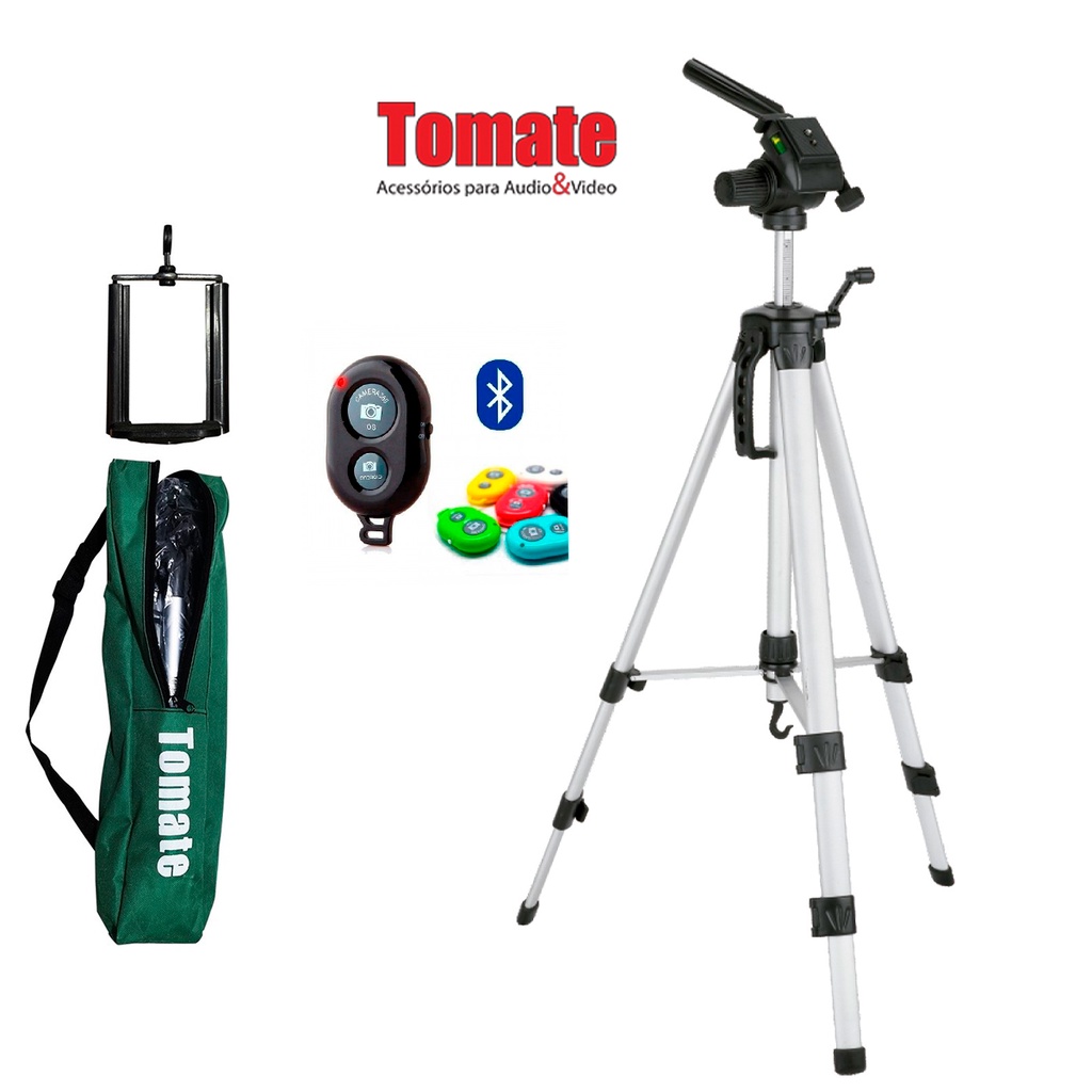 Tripé Profissional Camera, Celular 1,70mt, Mtg 103 Tomate
