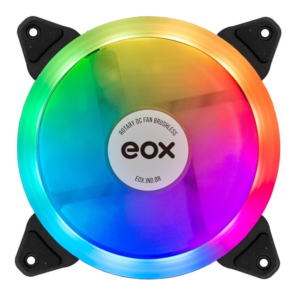 Cooler Fan Rgb Led 3/4pin 120mm Eox Dual Led Gabinete