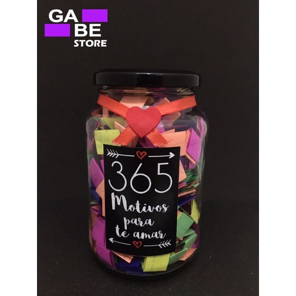 Pote 365 motivos para te amar.