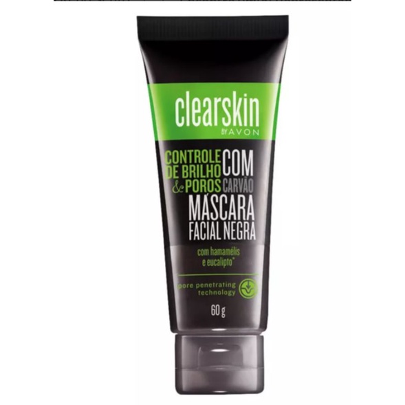 Avon Máscara Facial Negra com Carvão Clearskin - 60g