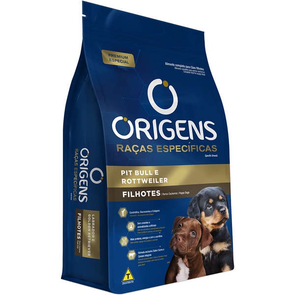 Ração Origens Premium Especial Raças Específicas para Cães Filhotes das Raças Pit Bull e Rottweiler 15 kg