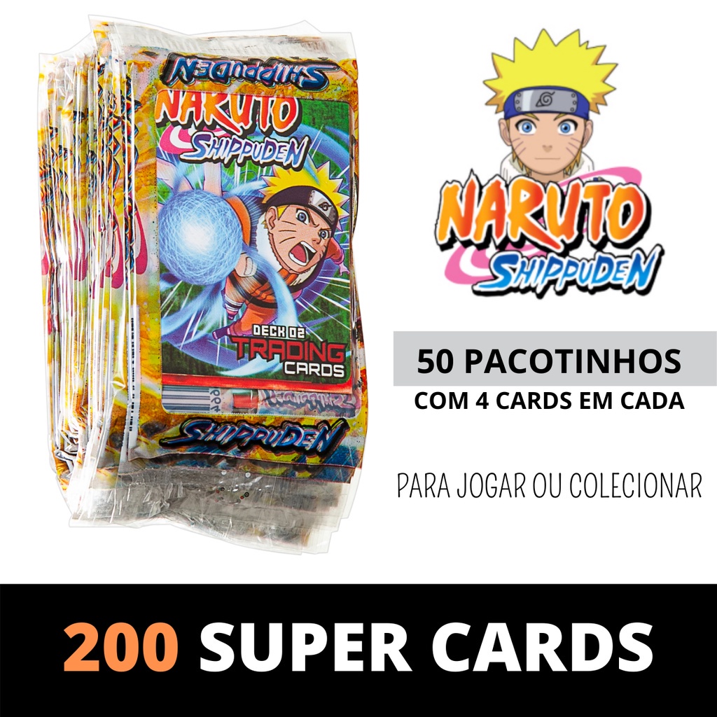 200 CARDS / CARTINHAS NARUTO = 50 Pacotinhos