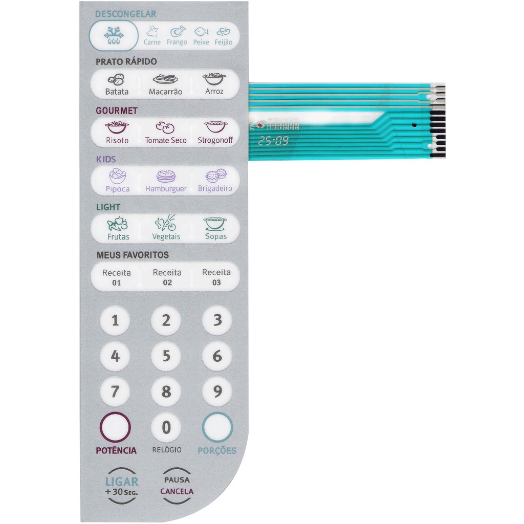 Membrana Micro-ondas Compatível Com Eletrolux Mef41 Mef 41 - flat verde