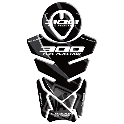 Adesivo Premium Moto Tankpad 3D Protetor Tanque Bocal Fan Titan 125 150 Cb 300 Branco