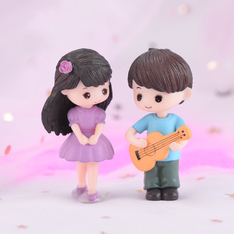 2 Pçs / Conjunto Ornamentos De Plástico Com Desenho De Guitarra Para Casa De Bonecas / Decoração Diy em Oferta na Shopee