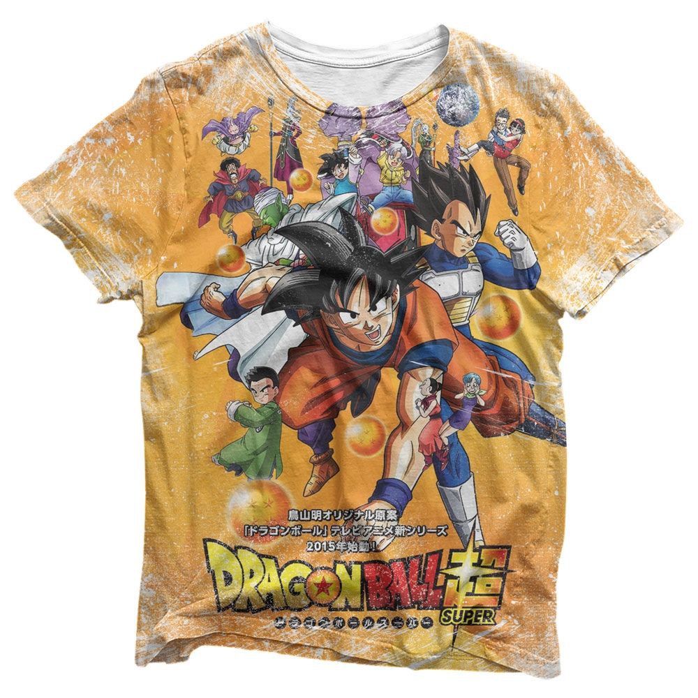 Camisa Capa do Anime - Camisas Dragon Ball Super Estampa Total