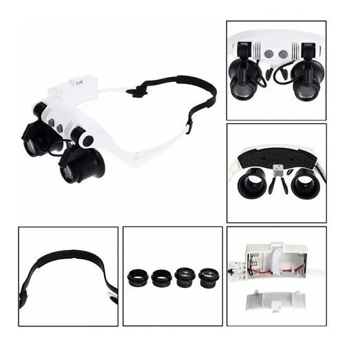Lupa Óculos Profissional Ourives Eletrônica Relógio 4 Lentes Menor Preço — R$ 96,75 em Shopee
