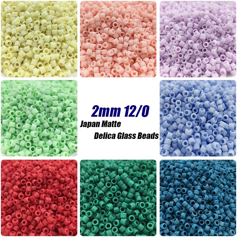 360pcs 2mm Japão Matte Miyuki Delica Glass Beads 12/0 Espaçador Solto Para Confecção De Joias DIY Charmes Bordados Com Contas