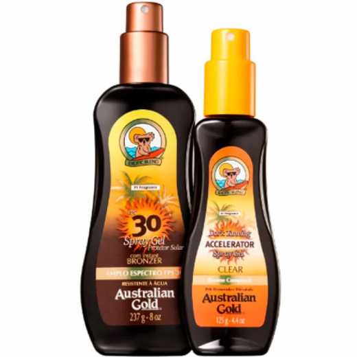 Kit Verão Australian Gold Protetor Solar + Bronzeador