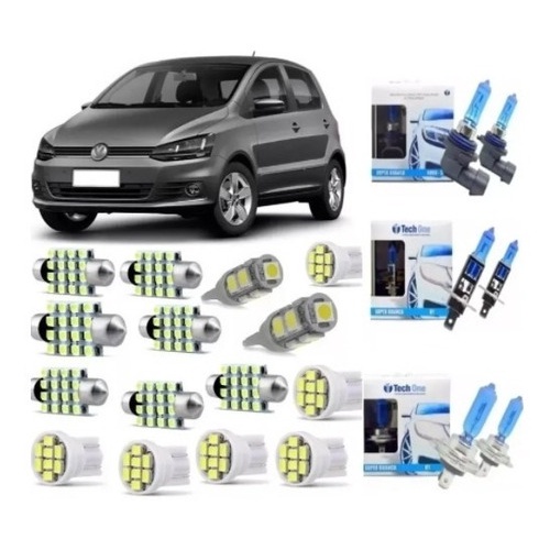 Kit Super Branca Vw Fox 2016 A 2018 Alto Baixo Milha Techone