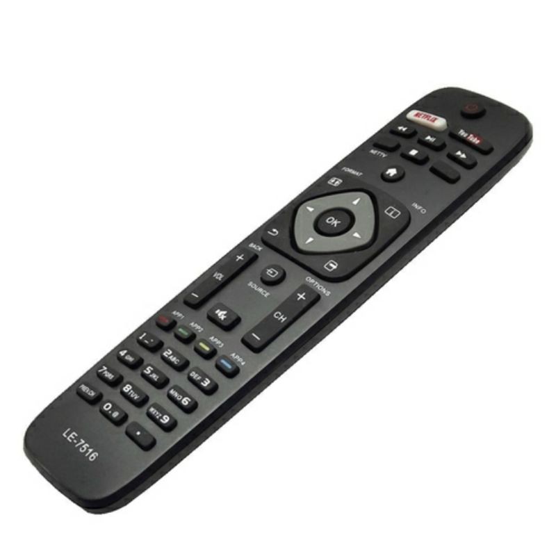 Controle Remoto TV Philips SmartTV Netflix YouTube LE-7516