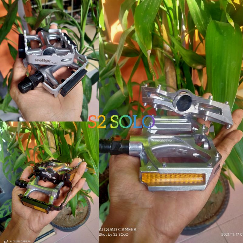 pedal De Prata Wellgo , Modelo vintage , Rolamento De Liga Antiga