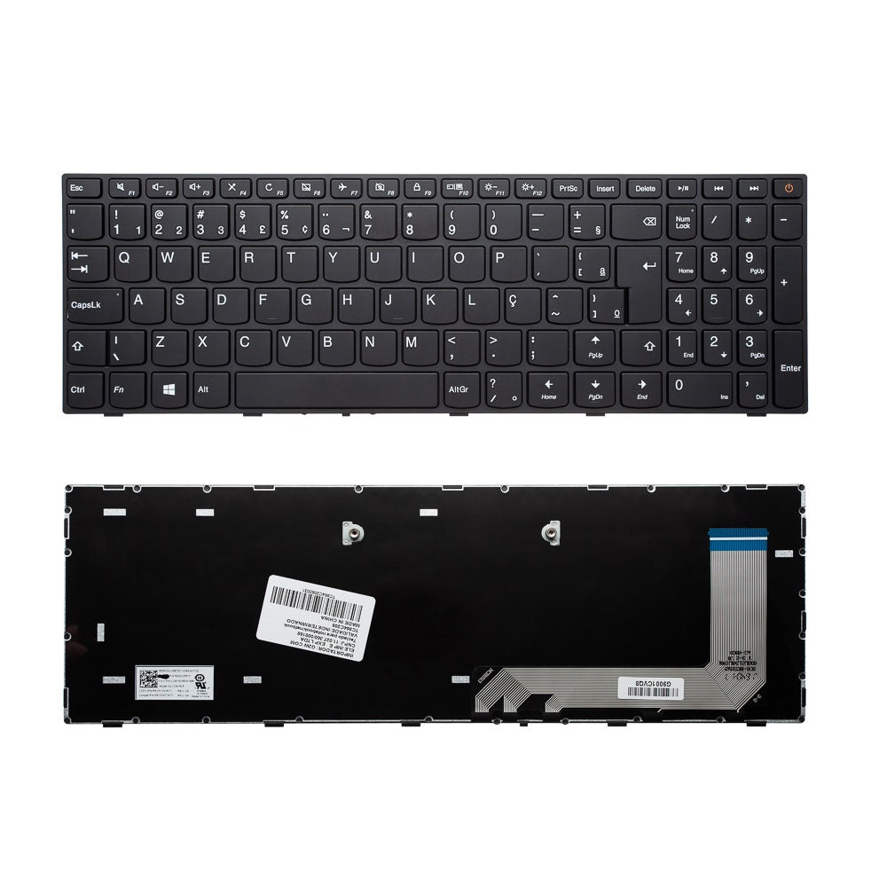 Teclado para Notebook Lenovo Ideapad 110-15ISK | Preto Com Ç