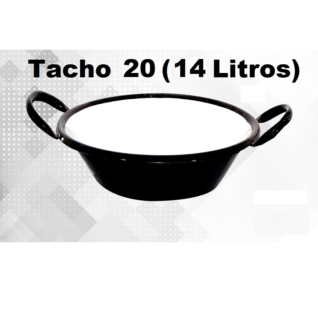 Tacho Esmaltado Para Frituras Nº 20 14 Litros Super Resistente Pastel, Salgados, Batata em Oferta na Shopee