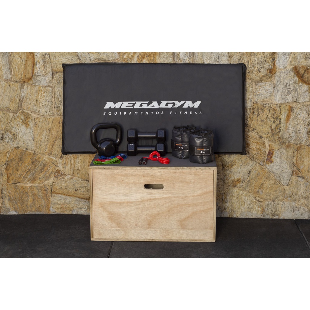 Kit Caixa De Salto Plyobox Jump Box Para Crossfit + Itens Academia ...