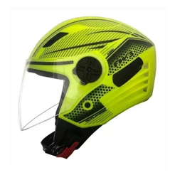 Capacete Aberto Fw3 X Open Neon Amarelo Fluorescente Textura